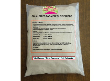 Cola em pó para aplicação de papéis de parede